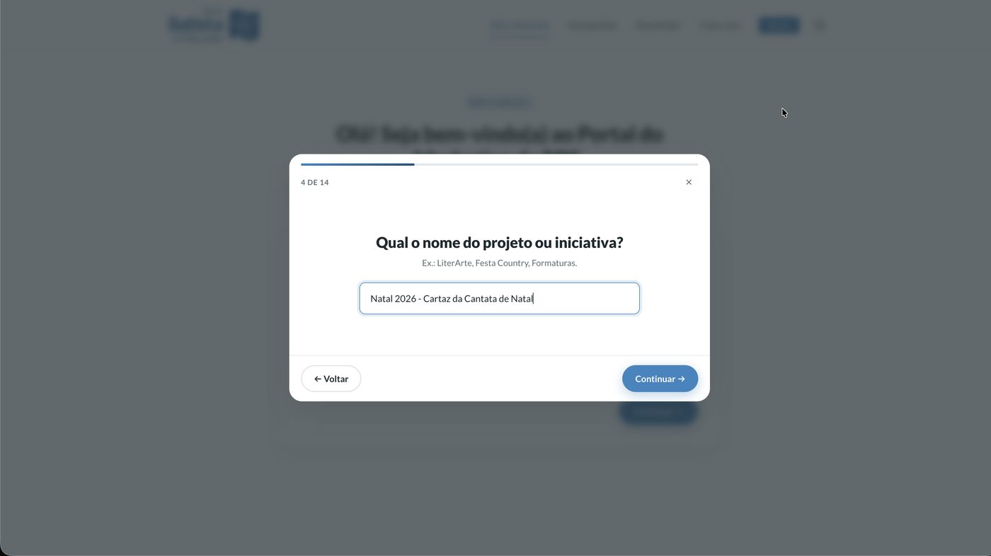 Pergunta sobre o nome do projeto ou iniciativa